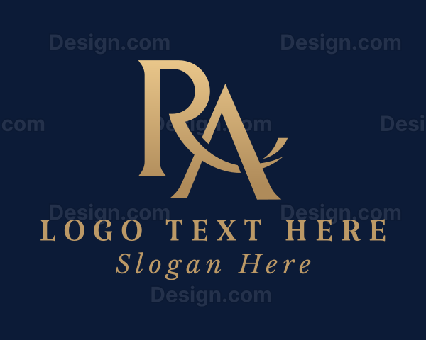 Corporate Firm Letter R & A Logo