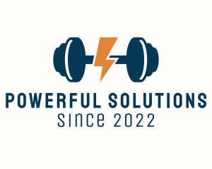 Electric Power Weight Lifting  logo design