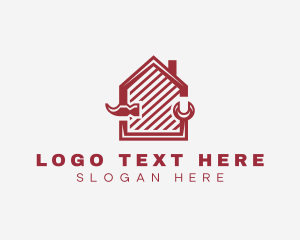 Construction - Hammer Wrench House Tools logo design