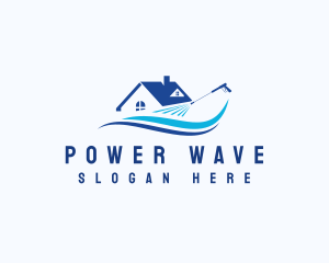 Power Wash Wave logo design