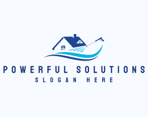 Power Wash Wave logo design