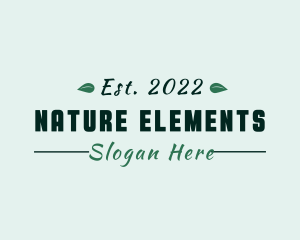 Organic Natural Leaf logo design