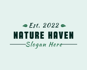 Organic Natural Leaf logo design