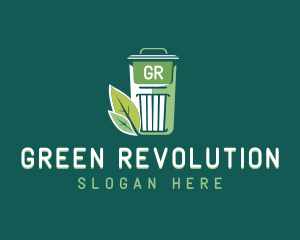 Eco Garbage Bin Leaf logo