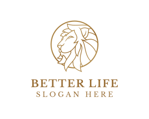 Luxury Lion Animal logo design