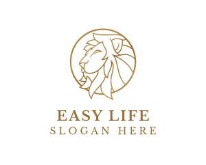 Luxury Lion Animal logo design