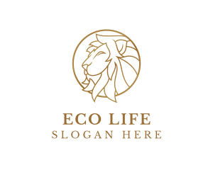 Luxury Lion Animal logo design