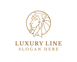 Luxury Lion Animal logo design