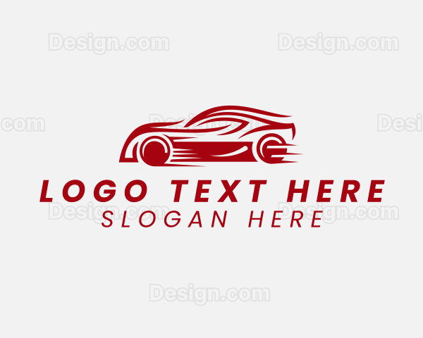 Red Sports Car Race Logo