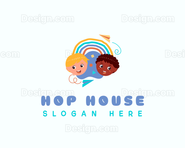 Fun Daycare Children Logo