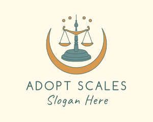 Astrology Justice Scale logo design