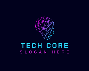 Cyber Tech Human logo design