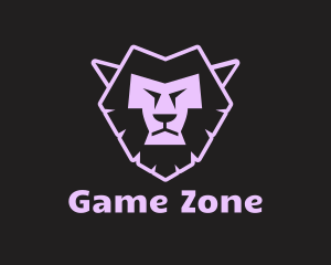Purple Neon Lion Logo