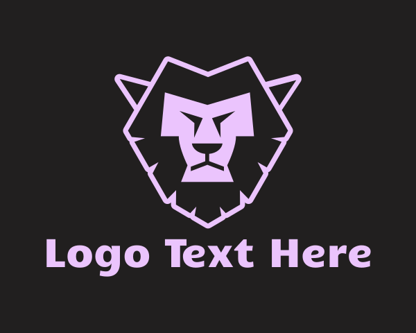 Purple Neon Lion logo