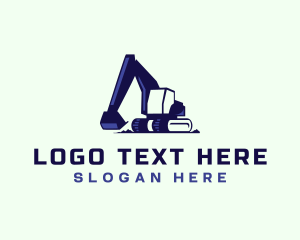 Backhoe Excavator Equipment Logo