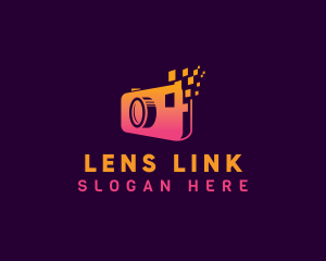 Pixel Lens Camera logo design