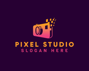 Pixel Lens Camera logo design