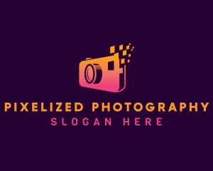 Pixel Lens Camera logo design