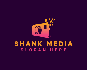 Pixel Lens Camera logo design