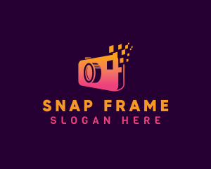 Pixel Lens Camera logo design