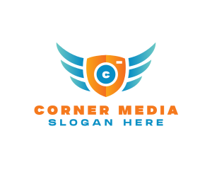 Flying Shield Media logo design