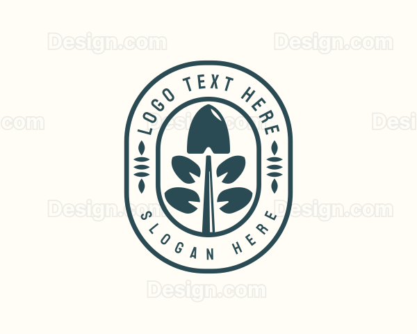 Shovel Lawn Gardener Logo