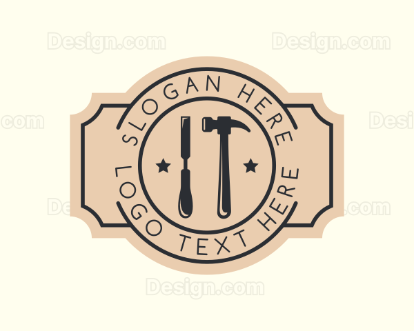 Chisel Hammer Tools Logo