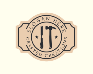 Chisel Hammer Tools logo design