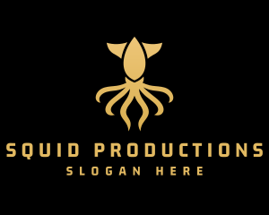 Gold Squid Tentacles logo