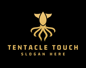 Gold Squid Tentacles logo