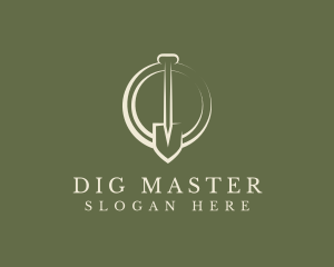 Gardening Digging Shovel logo design