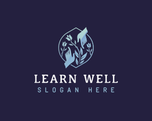 Floral Hands Wellness logo design