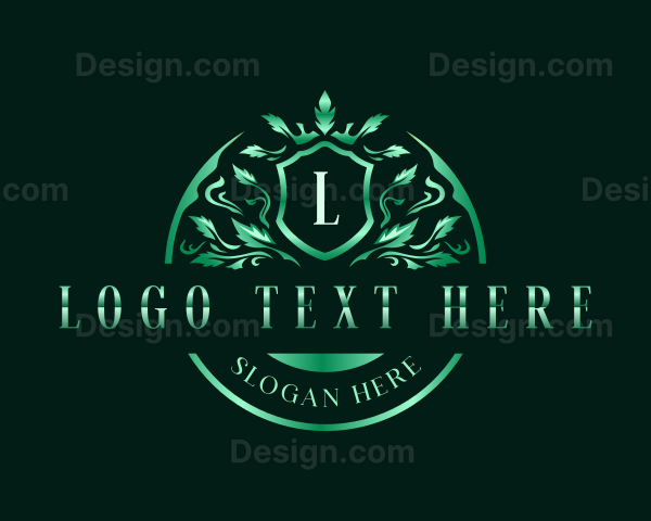 Elegant Floral Crest Logo