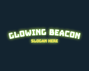 Neon Tech Glow logo design