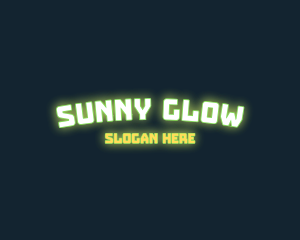 Neon Tech Glow logo design