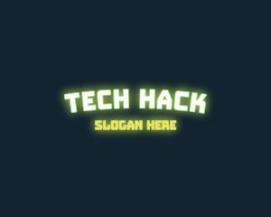 Neon Tech Glow logo design