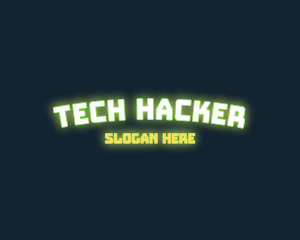 Neon Tech Glow logo design