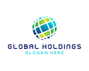 Global Arrow Sphere logo design