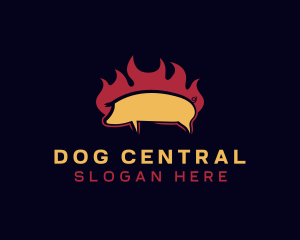 Flaming Pork Restaurant logo design