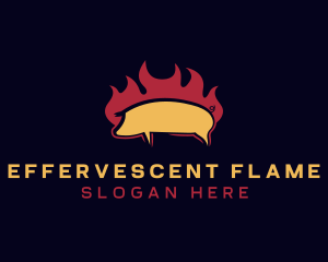 Flaming Pork Restaurant logo design