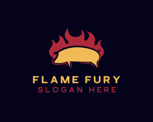 Flaming Pork Restaurant logo design