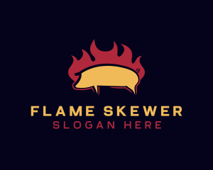 Flaming Pork Restaurant logo design