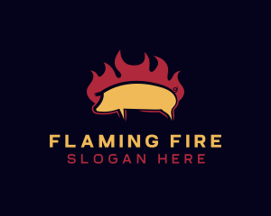 Flaming Pork Restaurant logo design