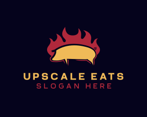 Flaming Pork Restaurant logo design