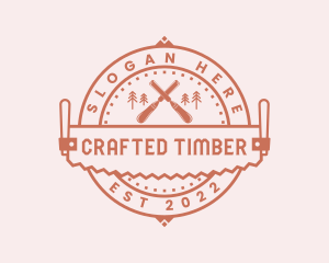 Chisel Saw Carpentry logo design