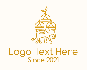 Elephant Mosque Outline logo