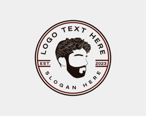 Barbershop Man Beard logo