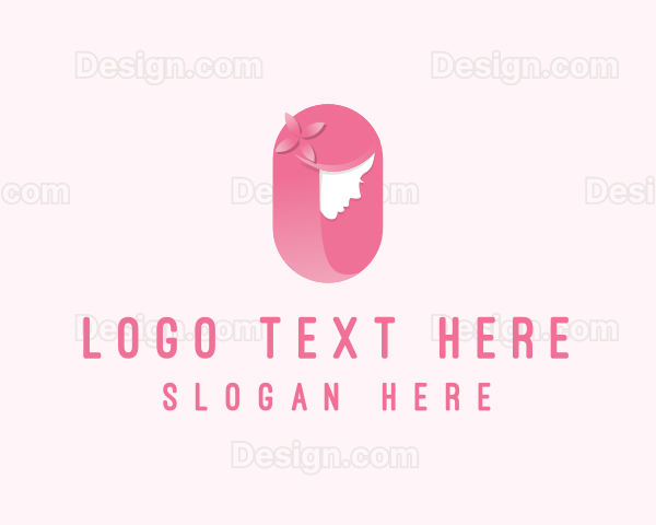 Pink Wellness Lady Logo