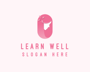 Pink Wellness Lady  logo design