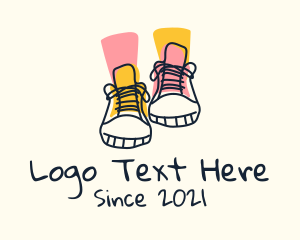 Fashion Sneakers Doodle logo
